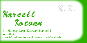 marcell kotvan business card